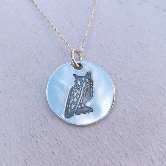 Owl Sterling Silver Necklace