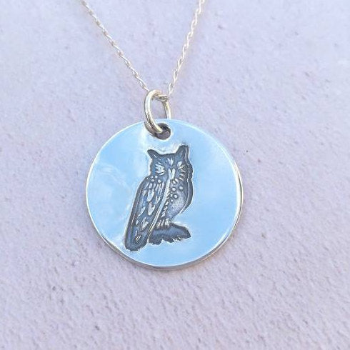 Owl Sterling Silver Necklace