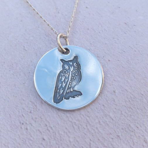Owl Sterling Silver Necklace
