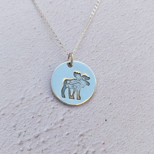 Moose Sterling Silver Necklace