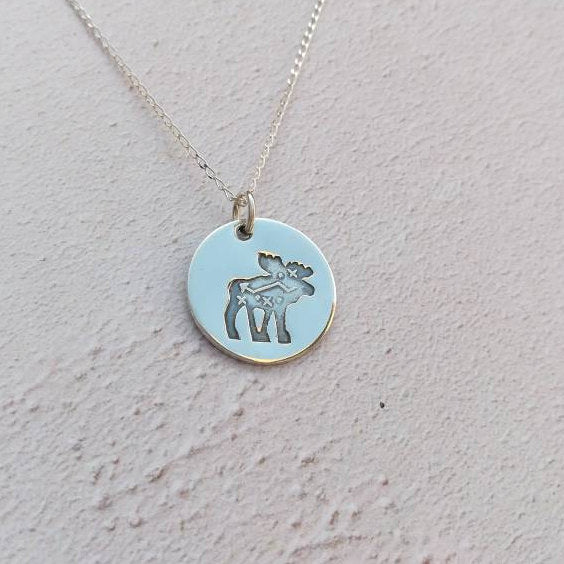 Moose Sterling Silver Necklace