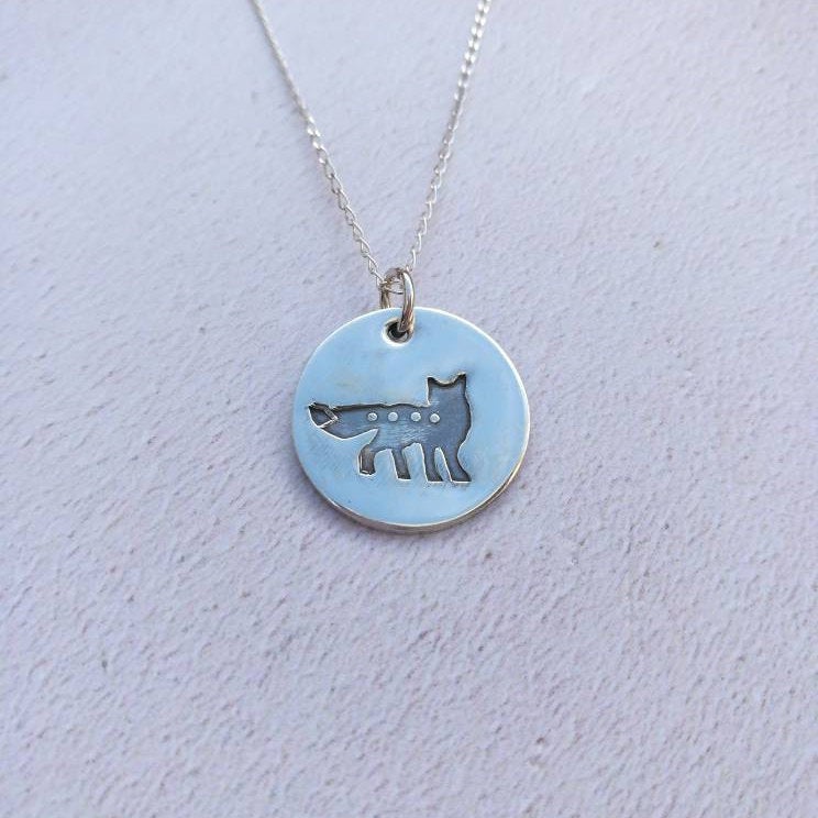 Fox Sterling Silver Necklace
