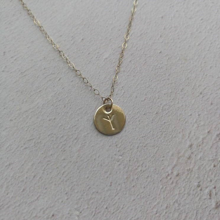 Personalised Viking Rune Initial Necklace