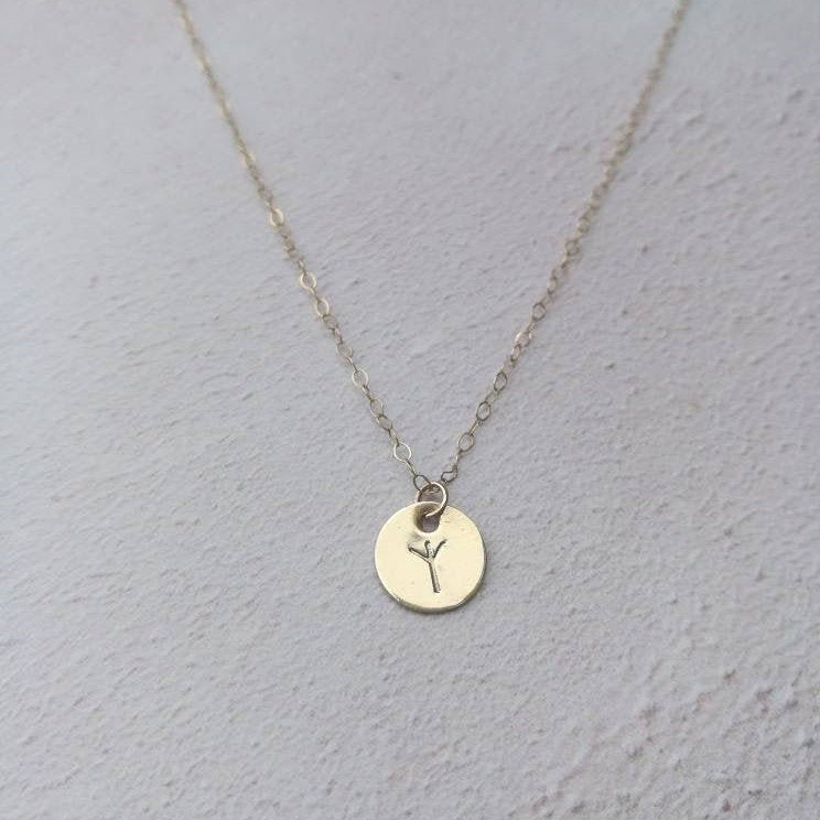 Personalised Viking Rune Initial Necklace