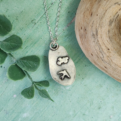 Olive Green Sea Glass Necklace