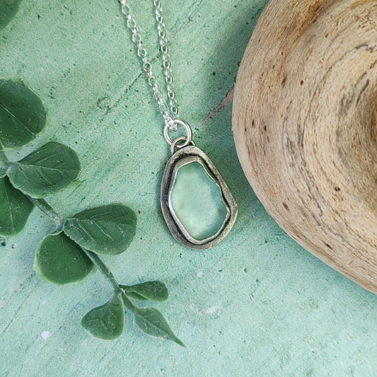 Sea Foam Sea Glass Necklace