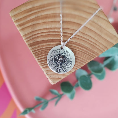 Buttercup Flower Impression Necklace