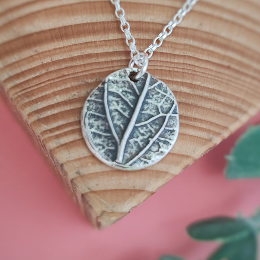 Leaf Vein Impression Necklace