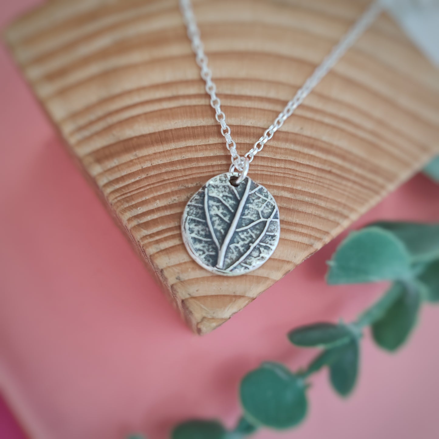 Leaf Vein Impression Necklace