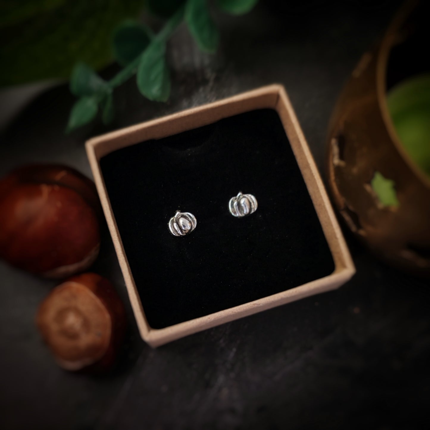 Pumpkin Stud Earrings