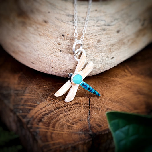 Hand Painted Dragonfly Necklace