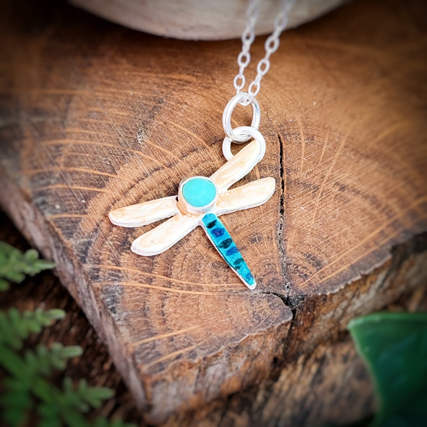 Hand Painted Dragonfly Necklace