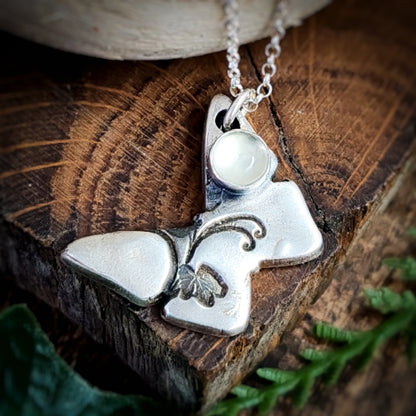 Butterfly And Prehnite Necklace