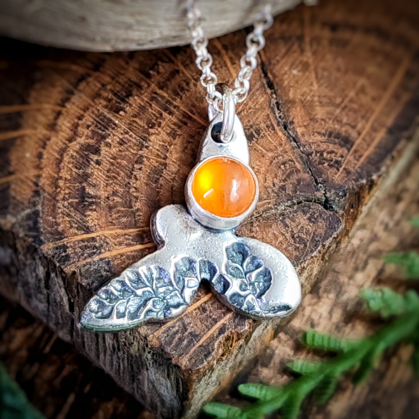 Bee and Carnelian Necklace