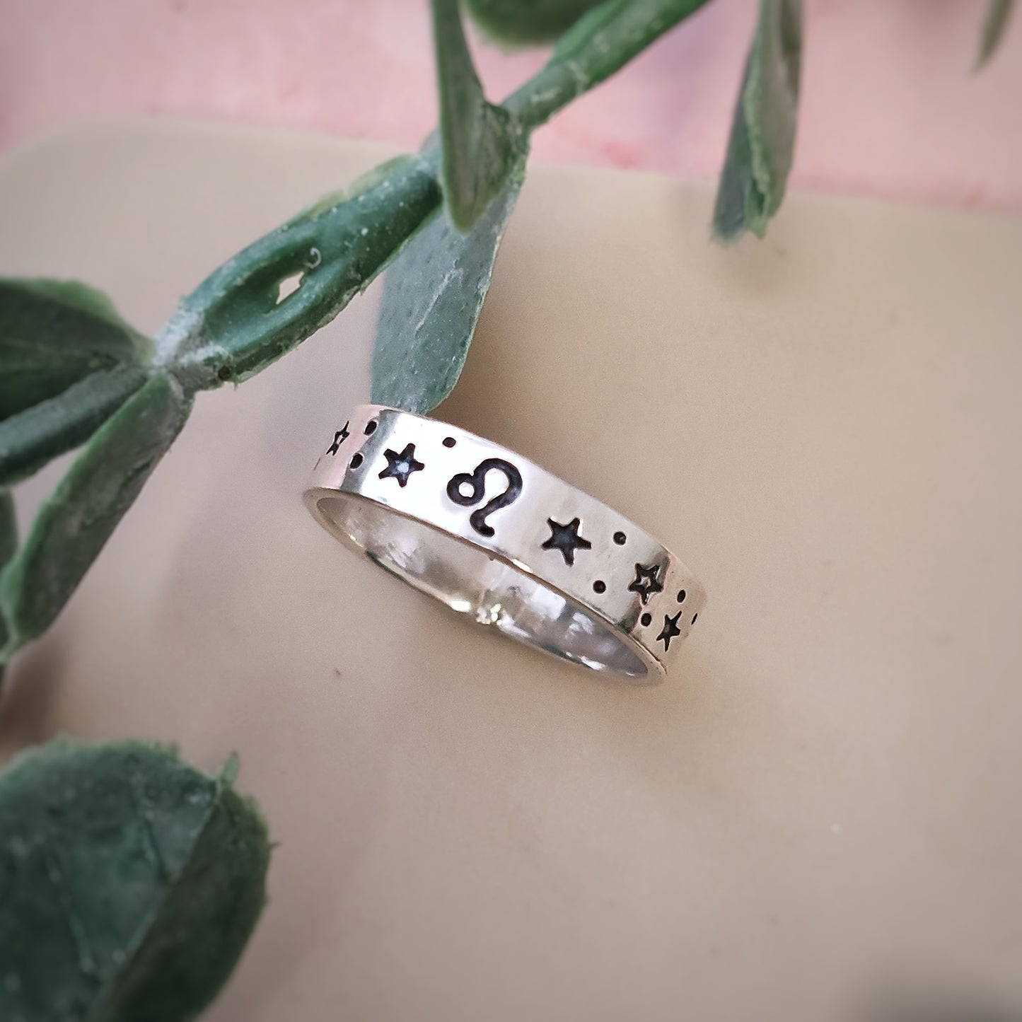Personalised Zodiac Sterling Silver Ring