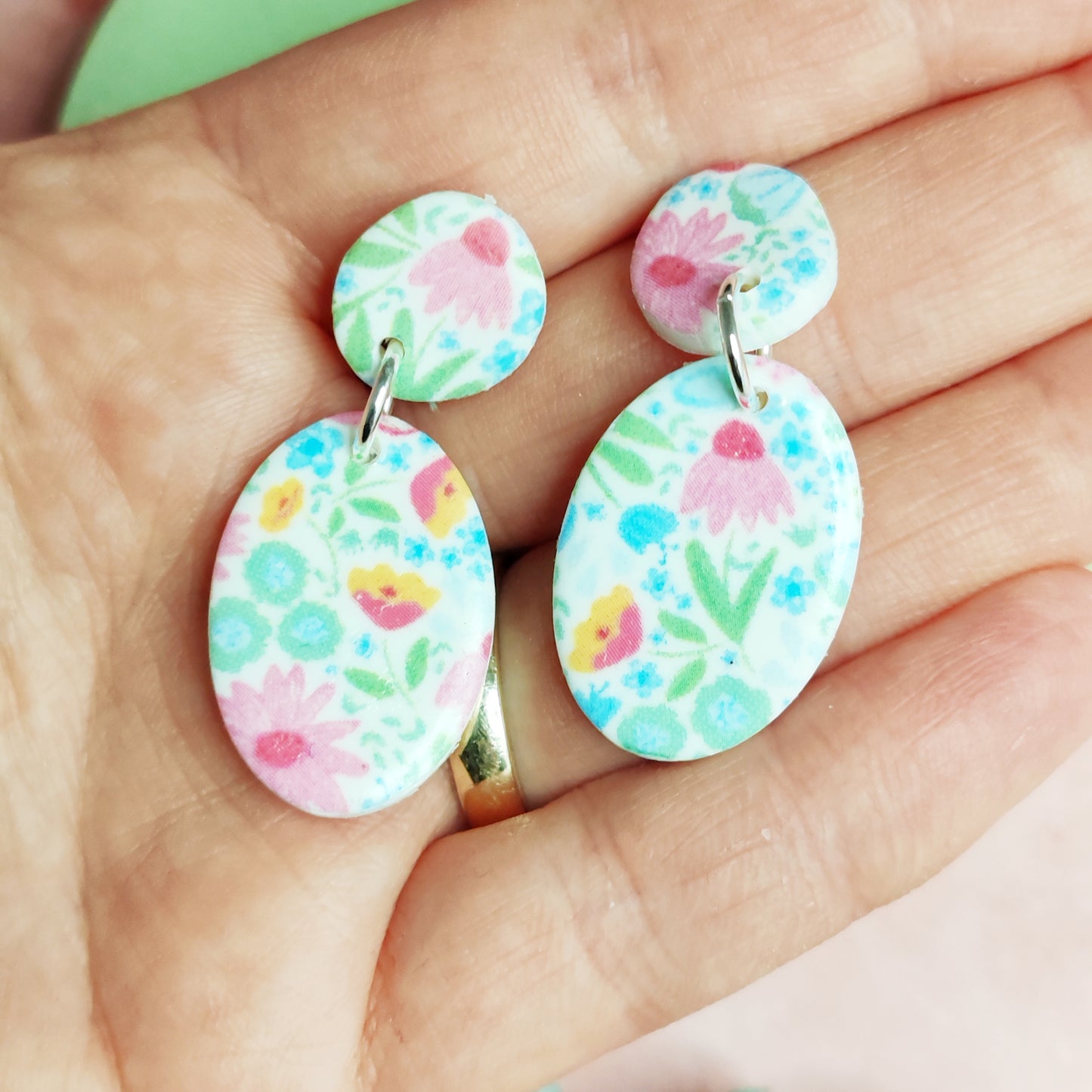 Ditsy Floral Dangle Earrings