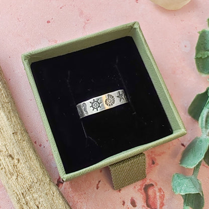 Seaside Silver Band Ring