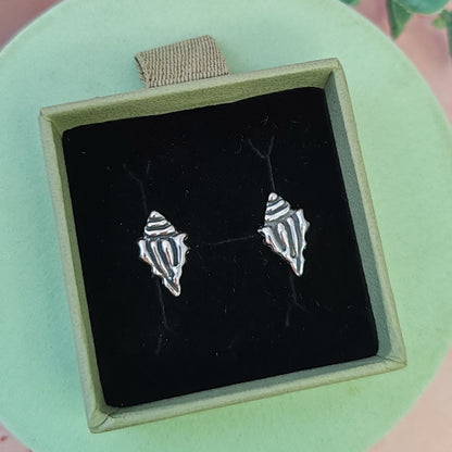 Spiny Conch Seashell Stud Earrings