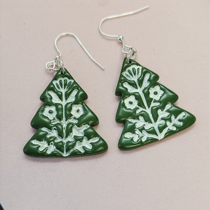 Christmas Tree Dangle Earrings