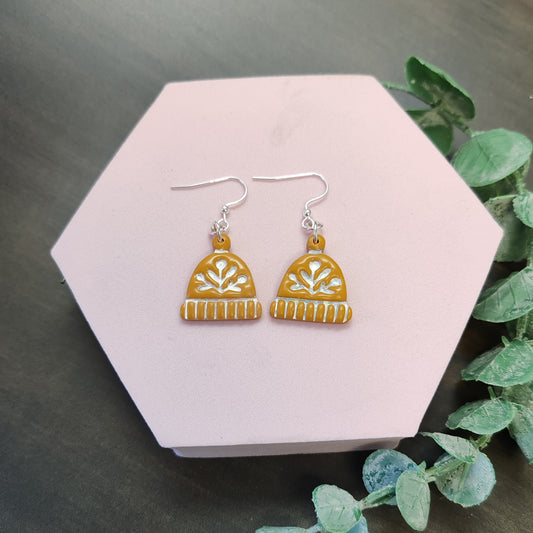 Winter Hat Dangle Earrings