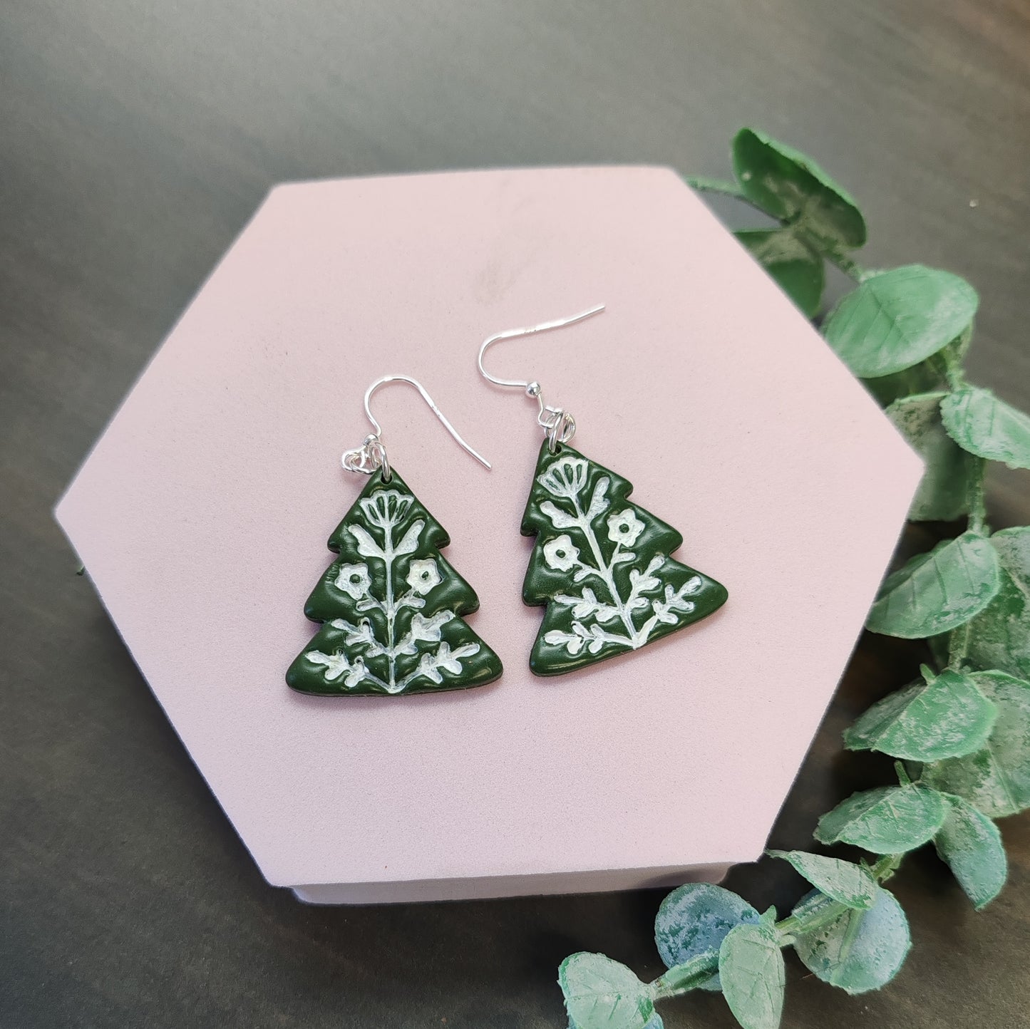 Christmas Tree Dangle Earrings