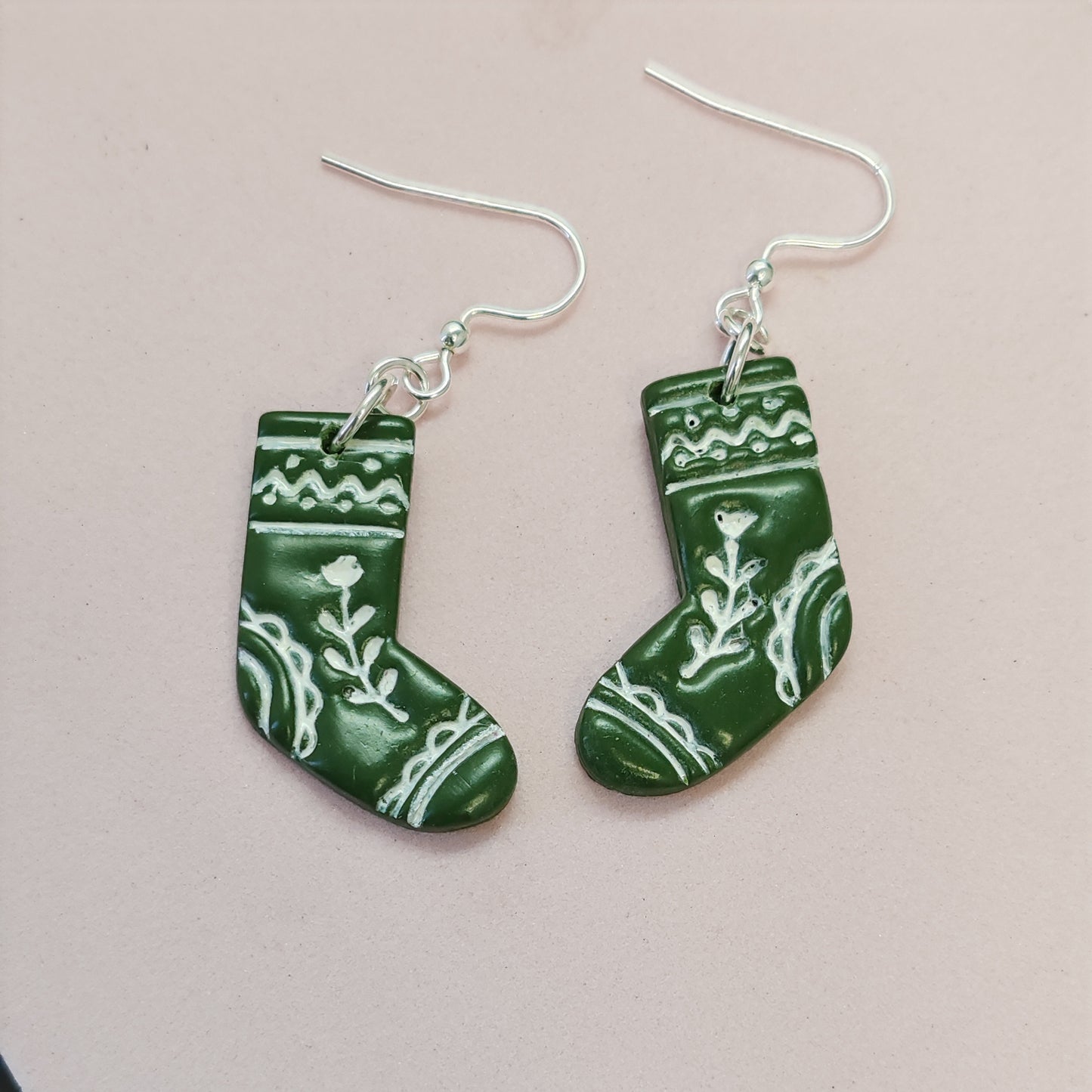 Christmas Stocking Dangle Earrings