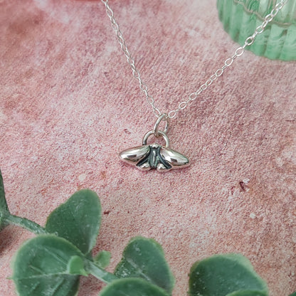 Tiny Moth Necklace