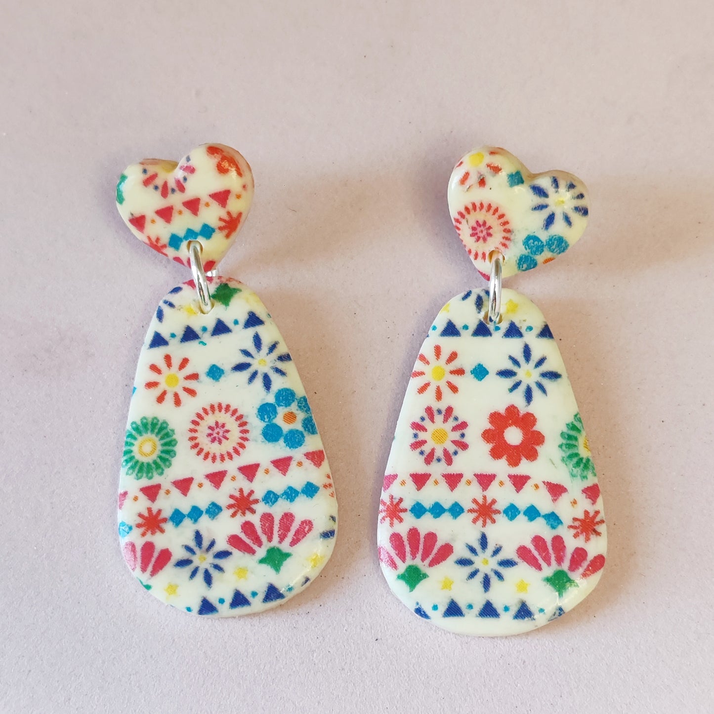 Colourful Tile Dangle Earrings