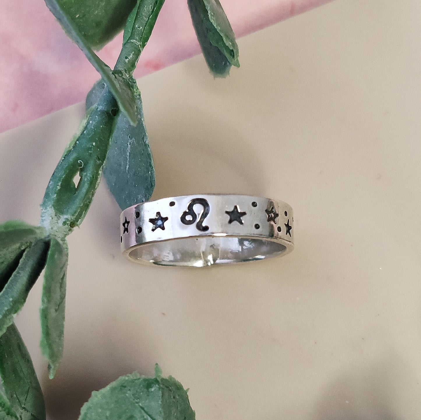Personalised Zodiac Sterling Silver Ring