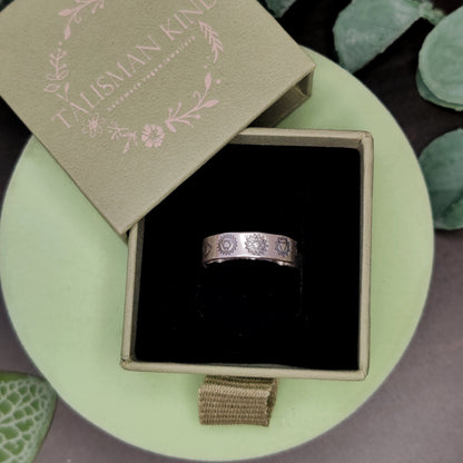 Seven Chakras Ring - Sterling Silver - Can be personalised