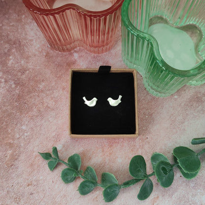 Small Bird Stud Earrings