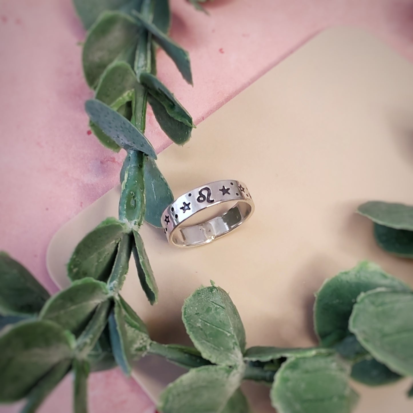 Personalised Zodiac Sterling Silver Ring