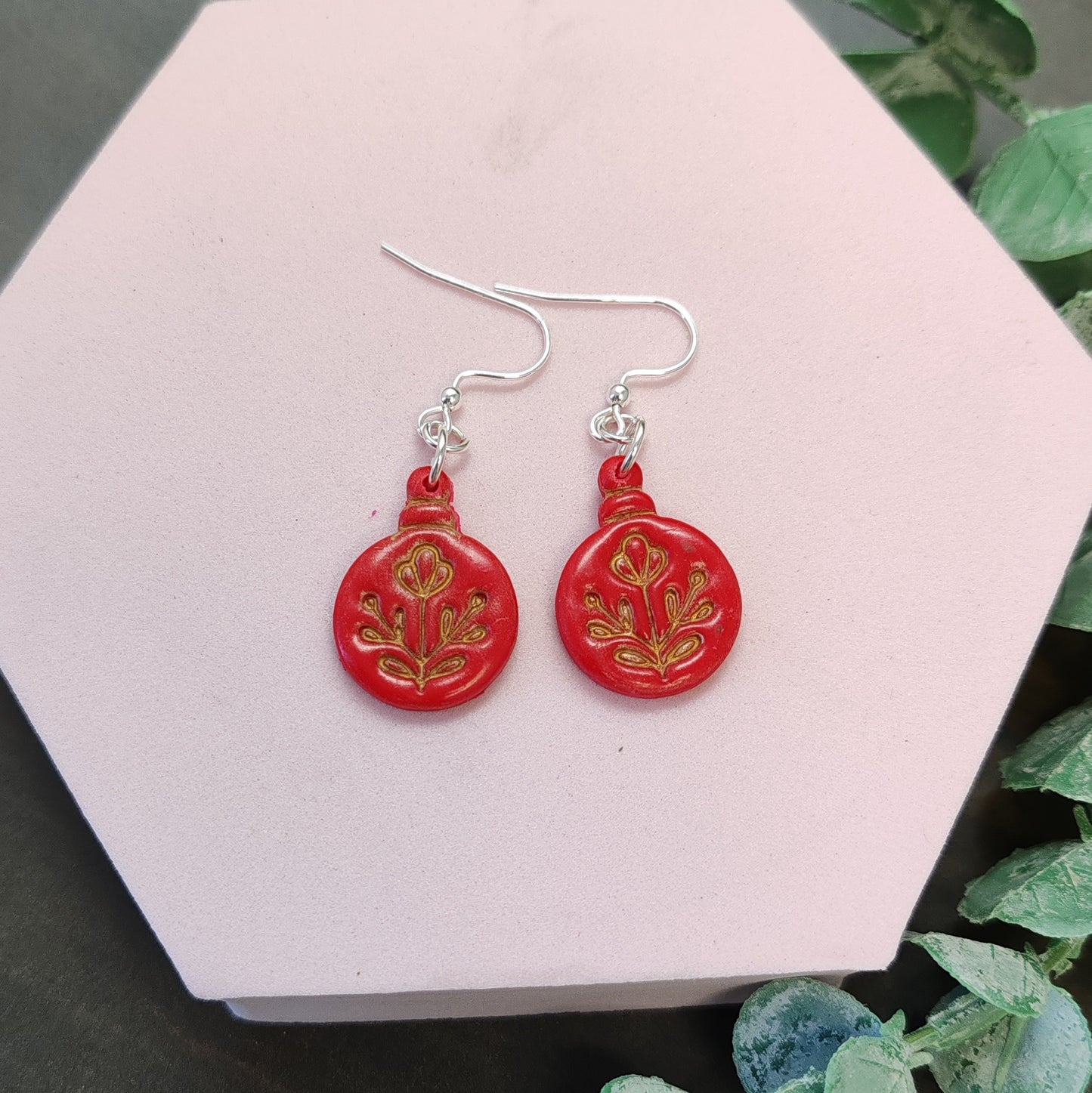 Christmas Bauble Dangle Earrings