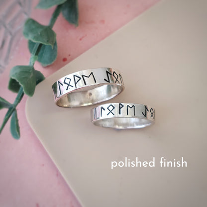 Viking Rune Personalised Name/Word Ring
