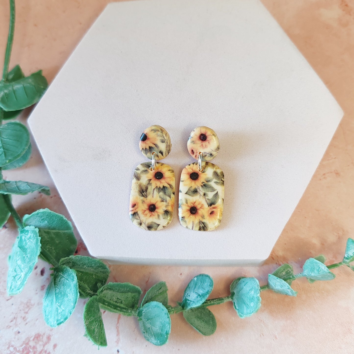 Sunflower Dangle Earrings