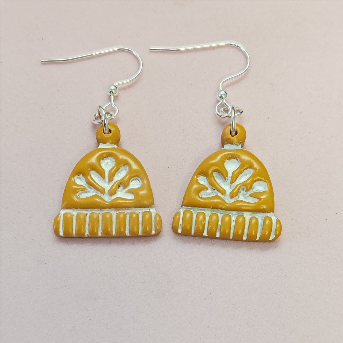 Winter Hat Dangle Earrings