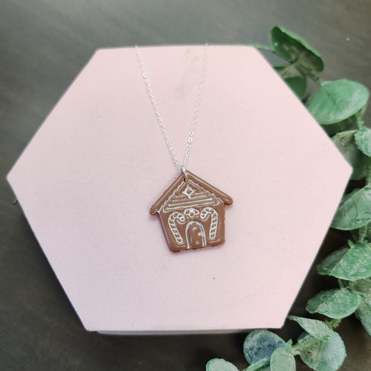 Gingerbread House Necklace