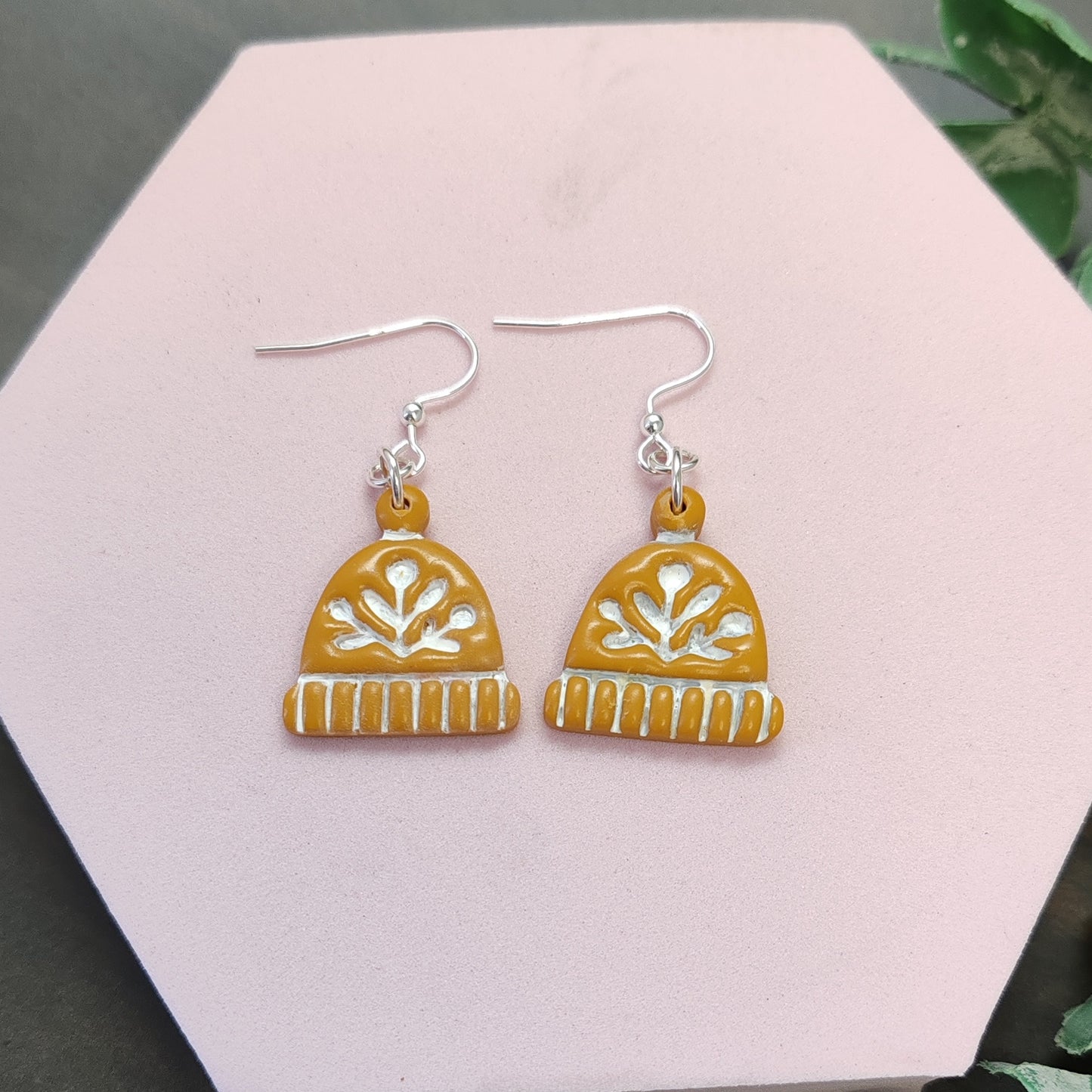 Winter Hat Dangle Earrings