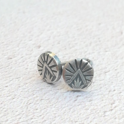 Triangle Burst Stud Earrings