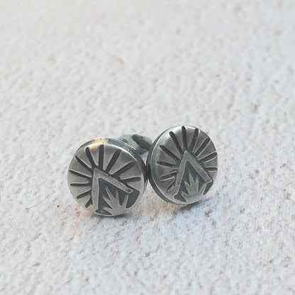 Triangle Burst Stud Earrings