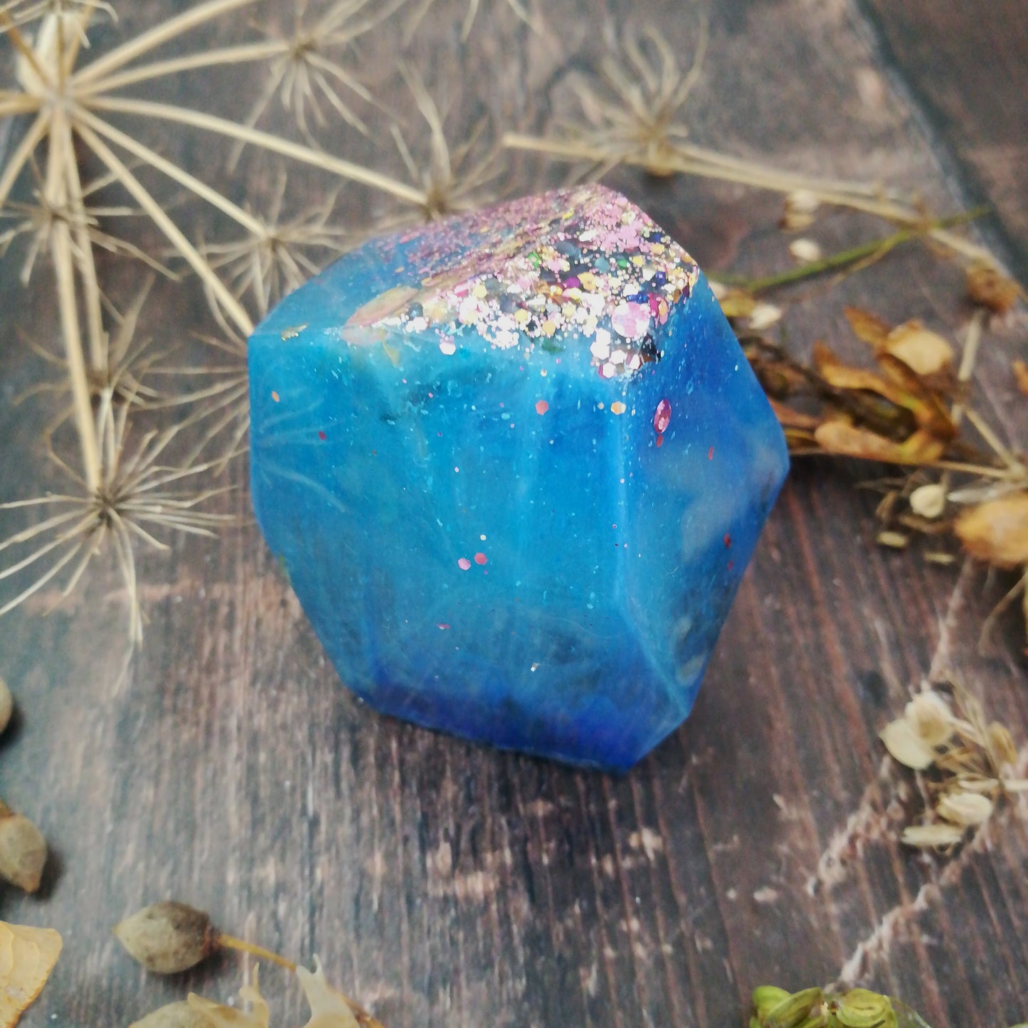 Blue Faux Crystal Ornament
