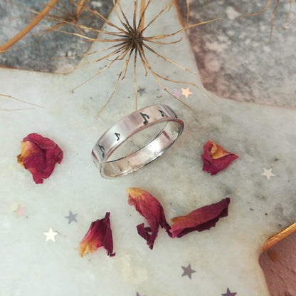 Musical Note Sterling Silver Ring