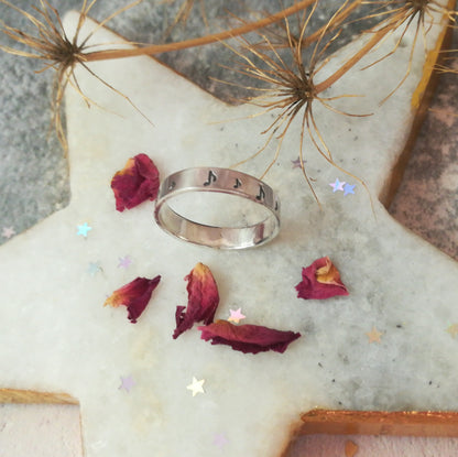 Musical Note Sterling Silver Ring