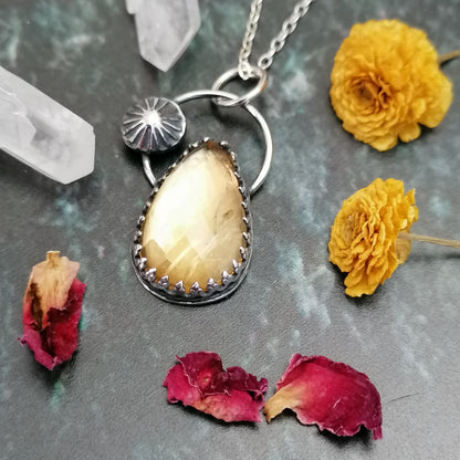 Citrine Sunburst Necklace