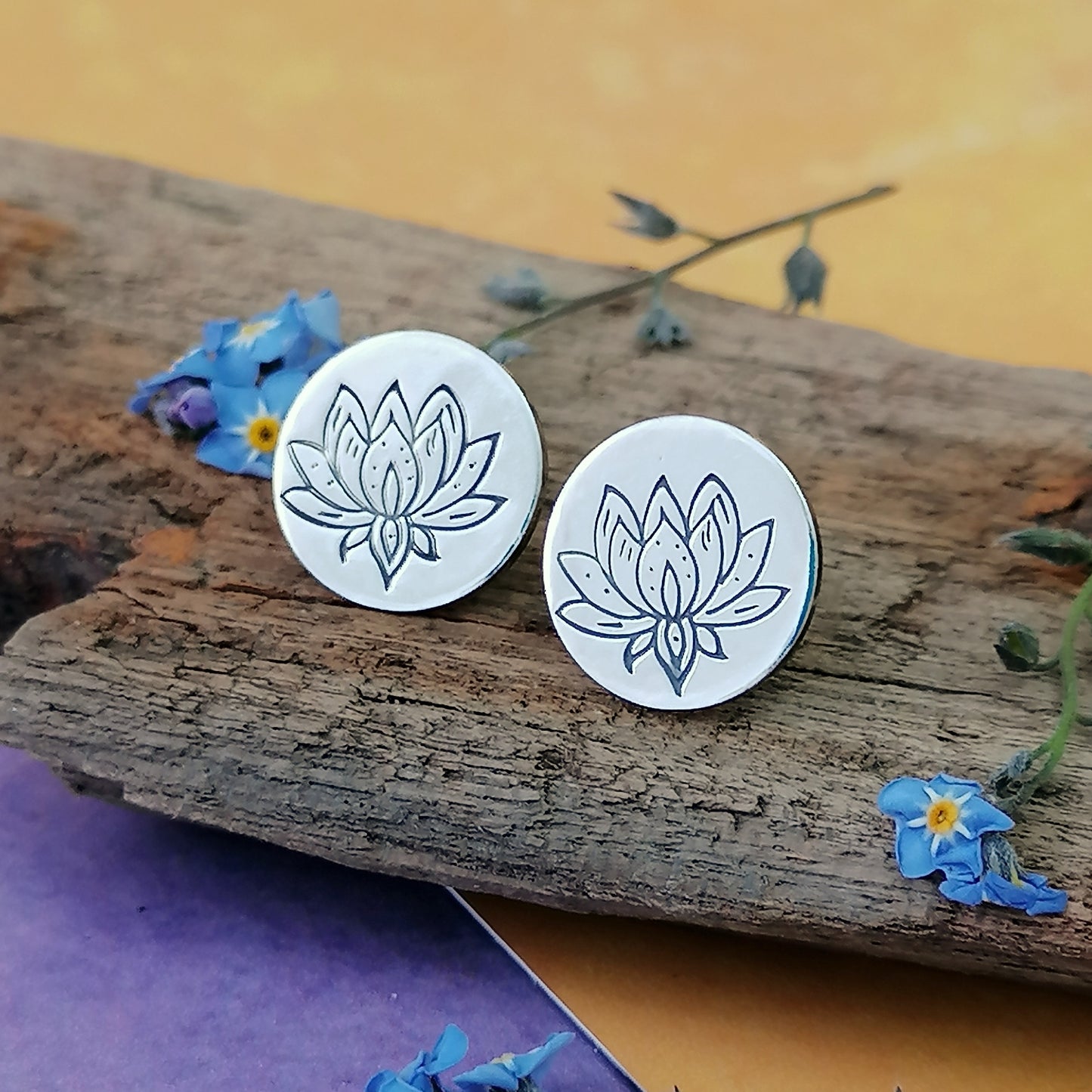 Lotus Stud Earrings