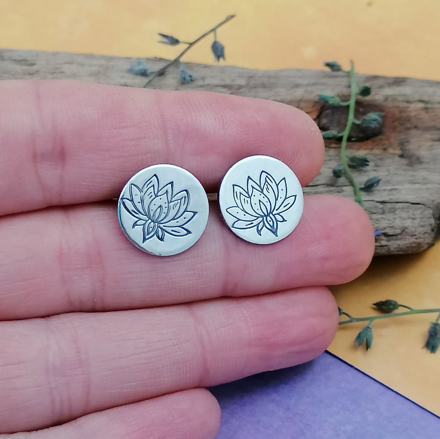 Lotus Stud Earrings