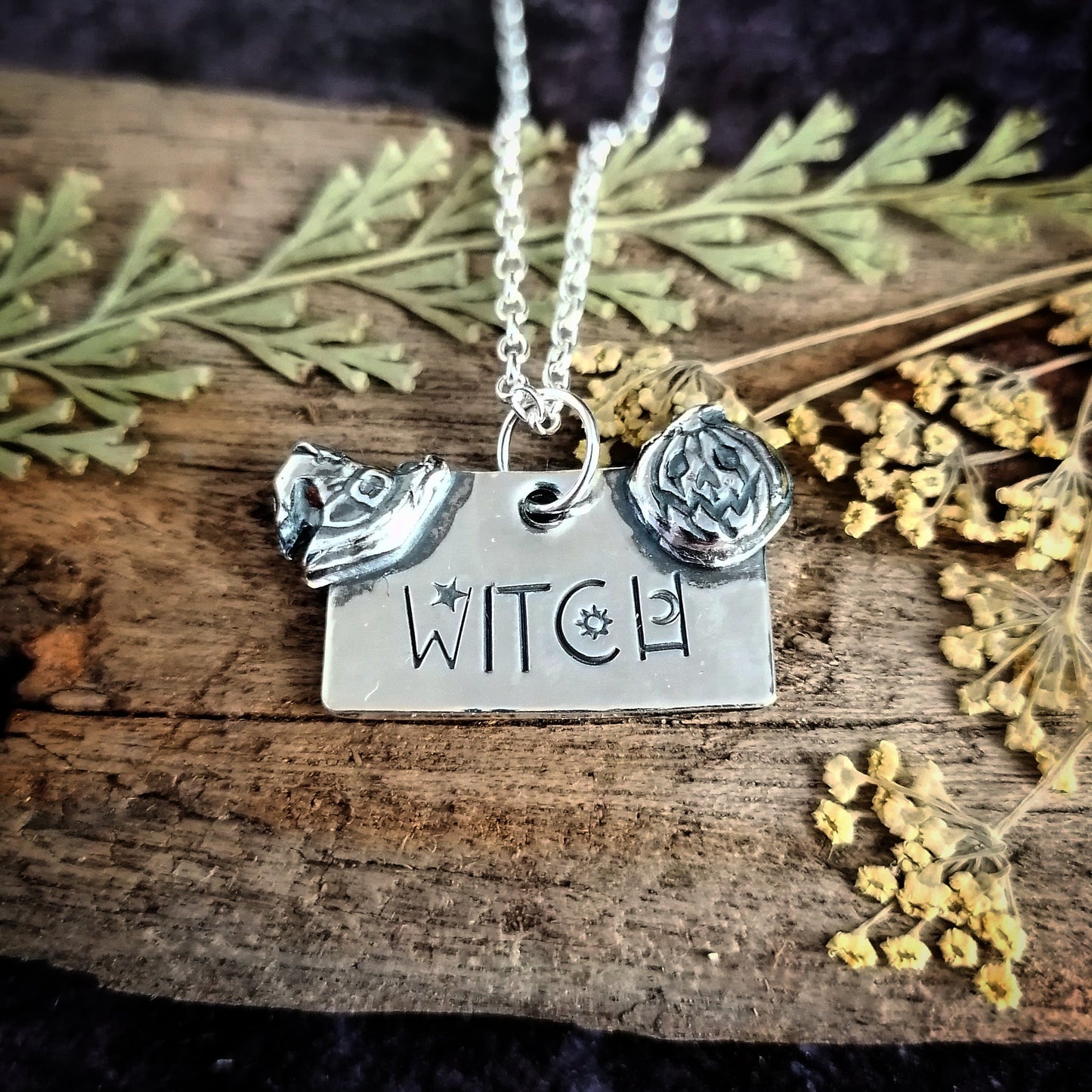Witch and Witches Hat Necklace