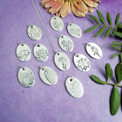Birth Month Flower Necklace