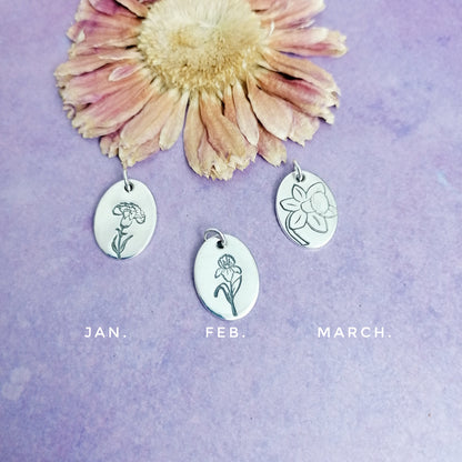 Birth Month Flower Necklace