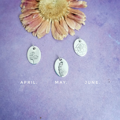 Birth Month Flower Necklace